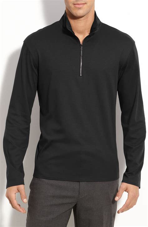 michael kors black half zip front|Michael Kors Men's Half.